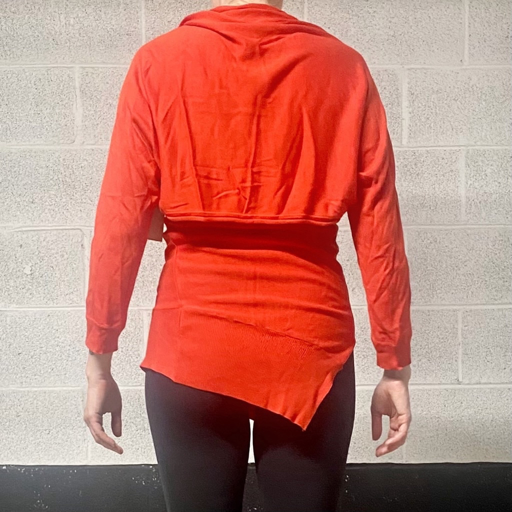 Vintage Y2K Orange Knit Asymmetrical Tank Top with Matching Shrug NWT - Picture 3 of 10